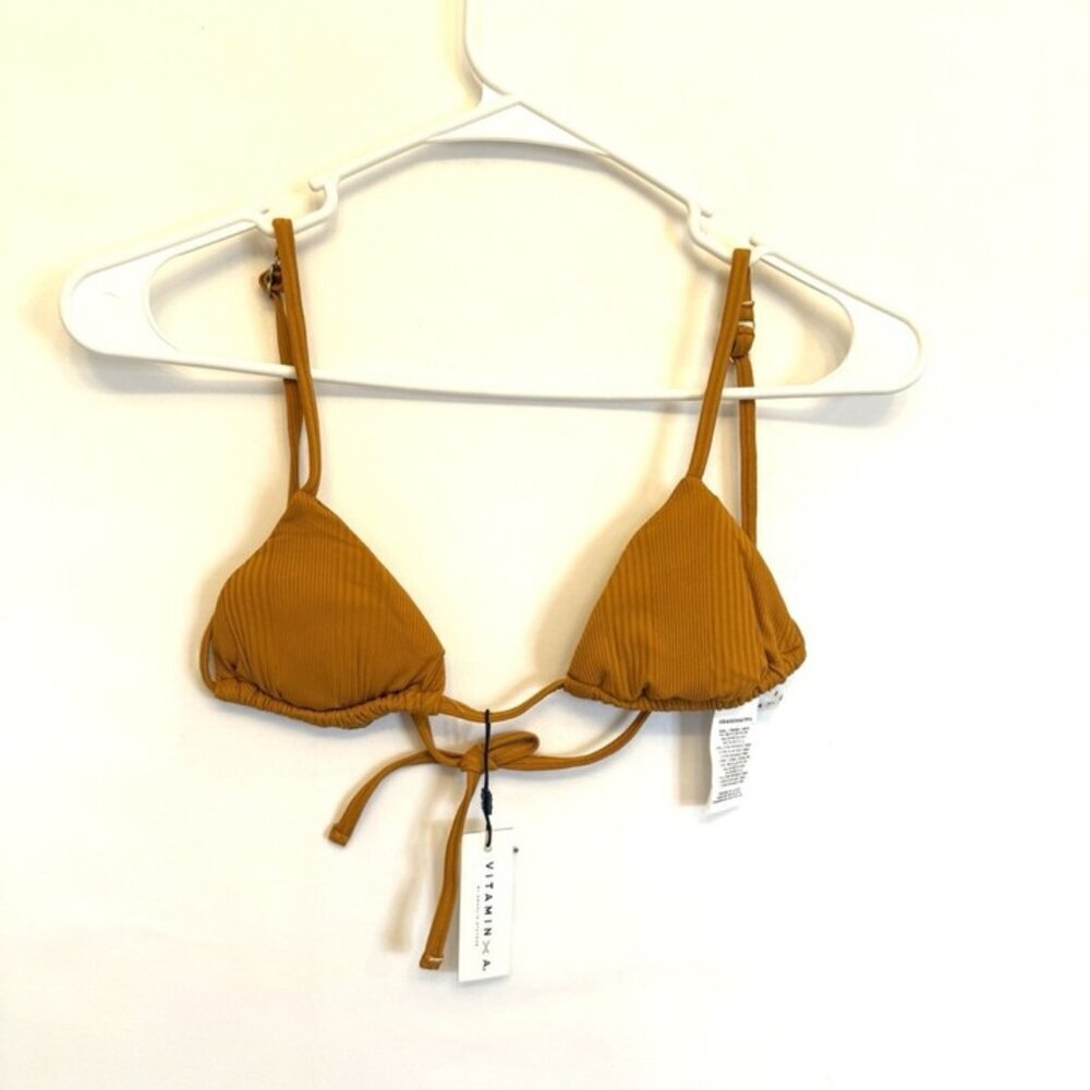 Vitamin A Women’s Burnt Orange String Bikini Top Size XS